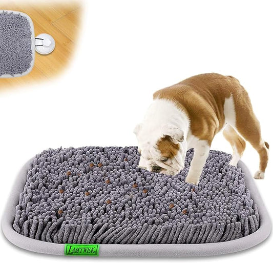 Snuffle Mat for Dogs, 17" x 21" Dog Snuffle Mat Interactive Feed Game for Boredom, Encourages Natural Foraging Skills and Stress Relief, Easy to Fill Machine Washable
