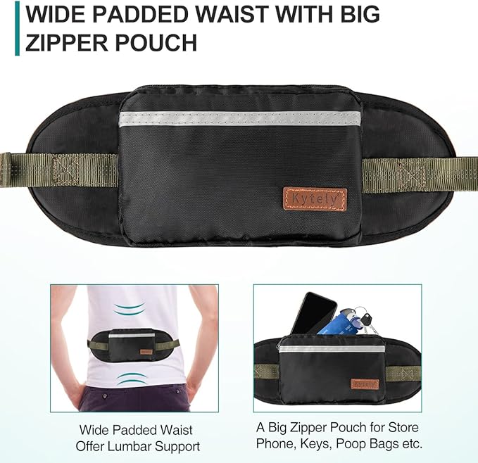 Kytely Hands Free Dog Leash Military Green