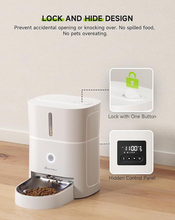 Cordless Dog Water Fountain 7L,Battery Operated Wirelss Dog Water Dispenser +3L Automatic Cat Feeder,5G & 2.4G Wi-Fi Timed Cat Food Dispenser, 1-10 Meals Per Day