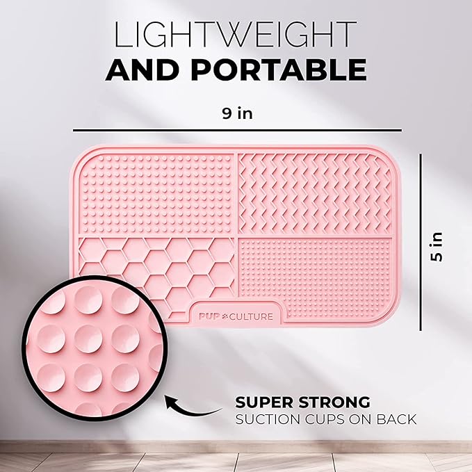 Pup Culture Dog Lick Mat for Dogs (2 Pack), Feeding Pad for Anxious Pets Plus 4 Different Puzzles for Mental Stimulation for Dogs - Supports Mental, Dental, and Digestive Health - Heavy Duty