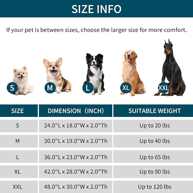 Dog Crate Pad - Dog Bed Large Sized Dogs with Removable Washable Cover and Waterproof Lining - Memory Foam Pet Bed for Crate - Reversible Kennel Mat (Cool & Warm), 36-inch, Brown