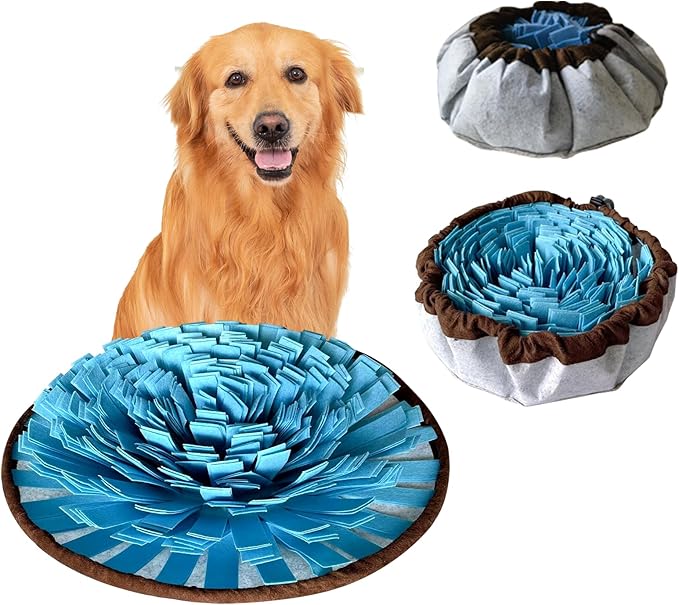Snuffle Mat for Dogs-Cats-Dog Puzzle Toys, Adjustable Pet Foraging mat for Smell Training, Vivifying Snuffle Mat for Dogs,Dog Digging Toys Encourages Natural Foraging Skills and Mental Stimulation