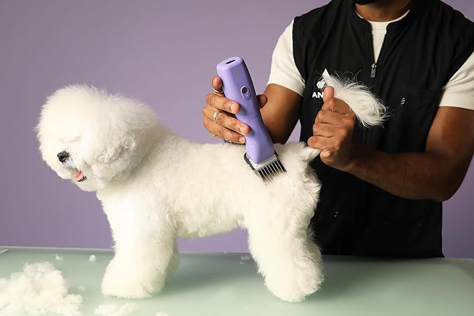 Andis Emerge Lithium-ion Cordless Detachable Blade Dog Clipper, for All Coats & Breeds, Purple, 560489