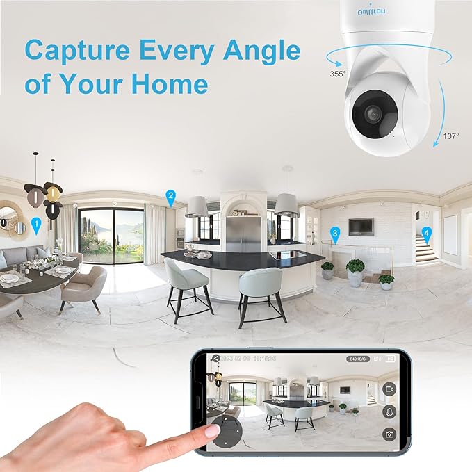 owltron Indoor Security Camera 5MP, 5GHz/2.4G WiFi Camera with IR Night Vision, Smart Home Security Cam with Motion Detection/Two Way Talk