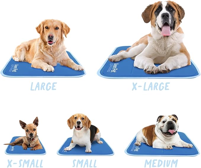 The Green Pet Shop Cool Pet Pad - Large, Disney’s Stitch - Self-Cooling, Pressure Activated Mat for Dogs & Cats from 46-80 lbs - Non-Toxic Gel, No Water Needed