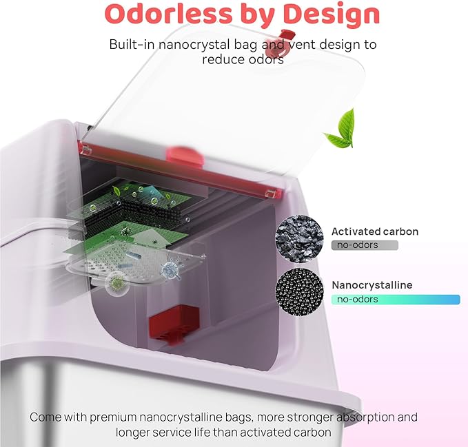 Stainless Steel Cat Litter Box with Lid, 180° Flip Top Kitty Litterbox, XL High Sided Enclosure Litter Pan for Big Cats, Front & Top Entry, Anti-Leakage, Odor-Free, Easy Clean, Includes Scoop Mat