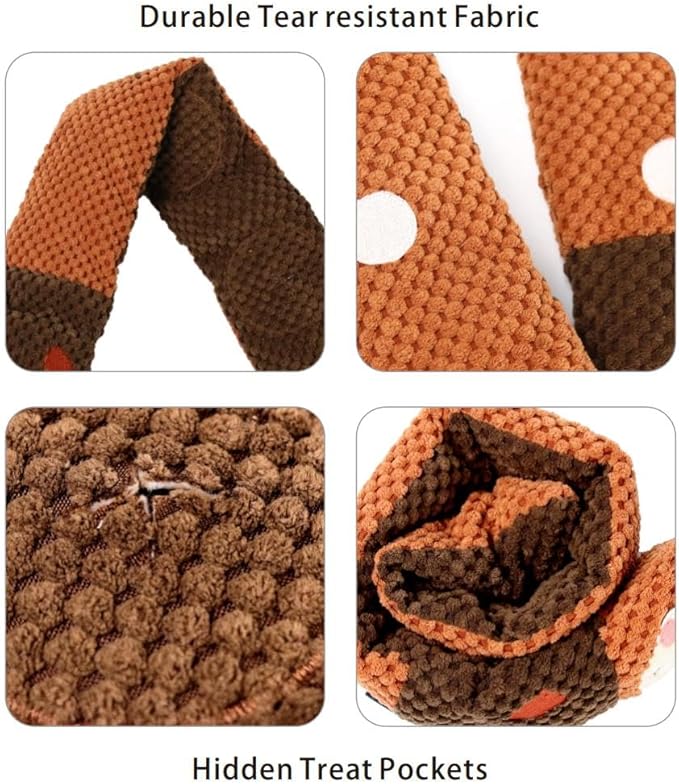 Dog Squeak Toys Pet Sniffing Tibetan Food Squirrel-Themed Hide & Seek Puzzle Toy for Pets – Interactive Snuffle Mat to Stimulate Senses, Slow Feeding & Boost IQ