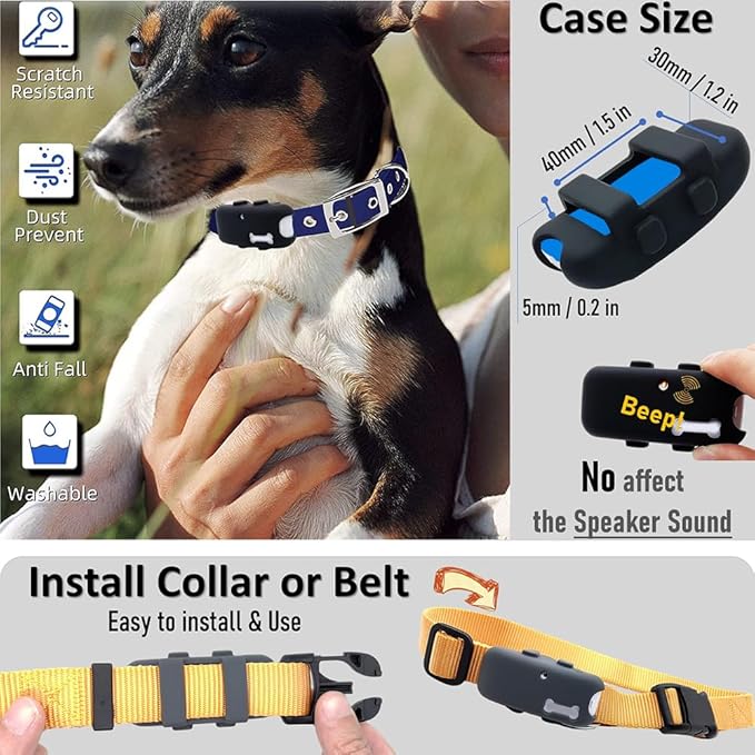 2 Pack Silicone Holder Compatible for Tractive GPS Pet Tracker,Rubber Accessories Cover for Necklace,Secure Sturdy tag case for Dog cat Collar