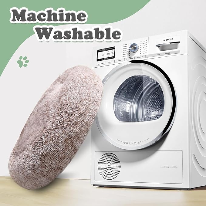 JOLLYVOGUE Dog Bed, Calming Anti-Anxiety Large Dog Bed, Fluffy Donut Cushion for Medium and Large Pets (27"/30"/36")