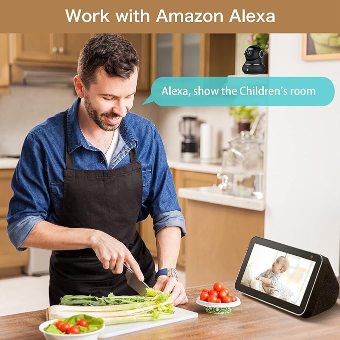 litokam Indoor Security Camera 4 Pack, 360° WiFi Cameras for Home Security, 2K Baby Monitor with Night Vision, Pet Nanny Cam with Motion Detection, 2-Way Audio