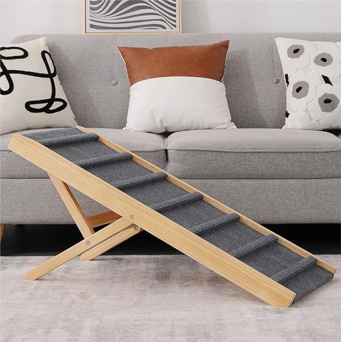 Large Dog Pet Ramp Stairs for Bed Couch Car Truck SUV,Dog Pet Ramp for Small Large Dogs Pets to Get on High Bed Truck Couch Sofa
