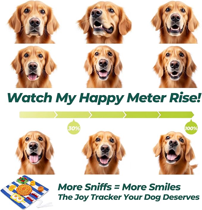 Snuffle Mat for Dogs, X-Large Dog Snuffle Mat 27” x 27”, Plush Enrichment Toy Slow Feeder, Puppy Puzzle to Keep Them Busy, Machine Washable, All Dog Sizes