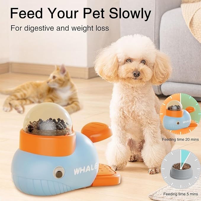 Cat Interactive Treat Dispenser Toy, Interactive Dog Puzzle Toy, Dogs Food Treat Feeding Dispenser for Healthy Eating for Small & Medium (Pink)