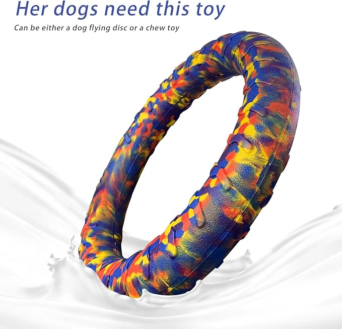 Indestructible Dog Toys Dog Chew Toy for Aggressive Chewers Flying Discs for Medium/Large Breeds Dog Training Ring