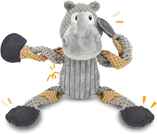 Squeaky Dog Toys for Boredom and Stimulating for Aggressive Chewer Stuffed Interactive Dog Toys for Large Dogs Puppy Toys for Teething Durable Dog Chew Toys