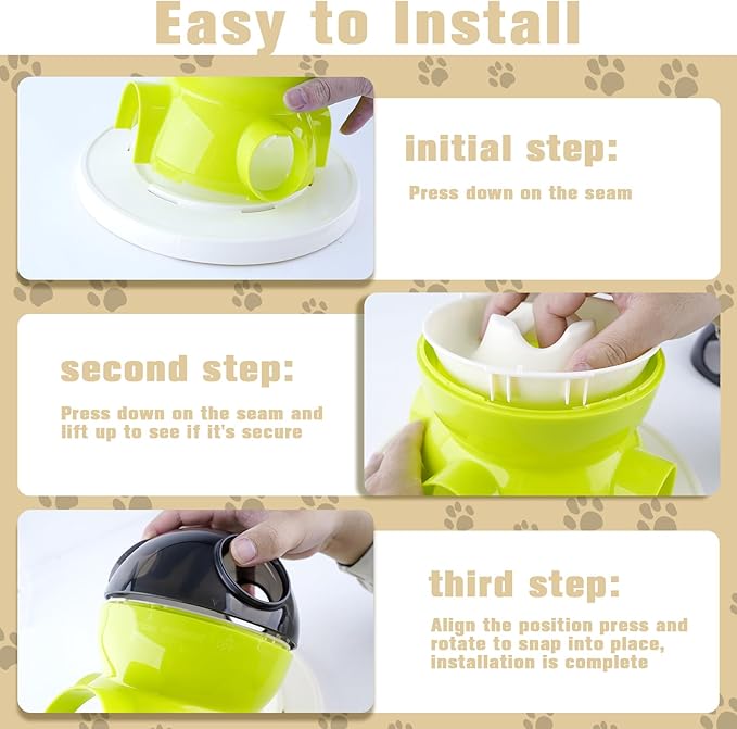 HOSUKKO Interactive Cat Puzzle Feeder,3 in 1 Intelligence Brain Stimulation Game Cat Treat Puzzle Toy and Slow Feeder Enrichment Toys for Indoor Cats Dogs (Green)