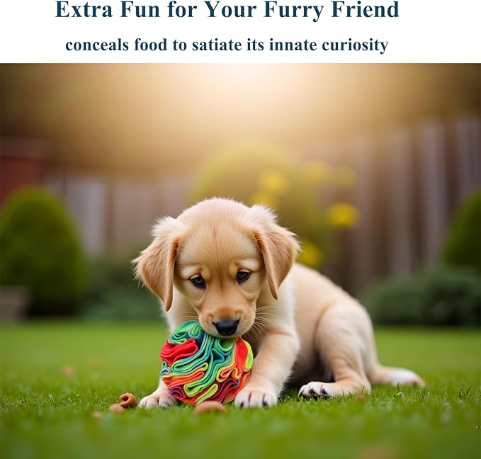 Snuffle Ball for Dogs, Puppy Treat Toy, Interactive Foraging Puzzle Toy, Enrichment Toys for Large Dogs, Sniffle Interactive Treat Ball