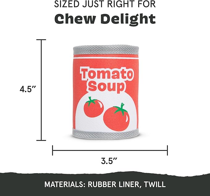 Barkbox Tomutto Soup Dog Toy for Large Super Chewers – Durable with Hidden Surprise Toy Inside for Extra Fun and Engaging Playtime