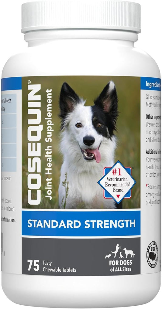 Nutramax Cosequin for Dogs Joint Health Supplement, Contains Glucosamine for Dogs, MSM, Supports Healthy Joints, Chewable Tablets, 75 Count
