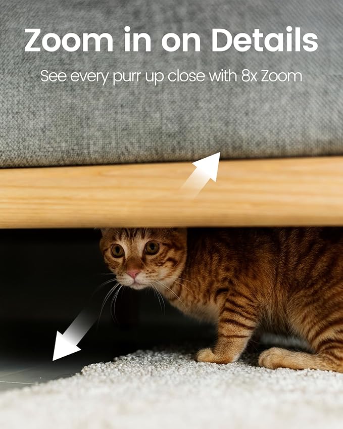 VIMTAG Indoor Security Camera 2.5K, Pet Camera with Speaker Pan 360° View, Cameras for Home Security Pet Baby Dog w/Motion Tracking Night Vision Phone App, 2-Way Audio, 24/7 SD & Cloud Storage,w/Alexa