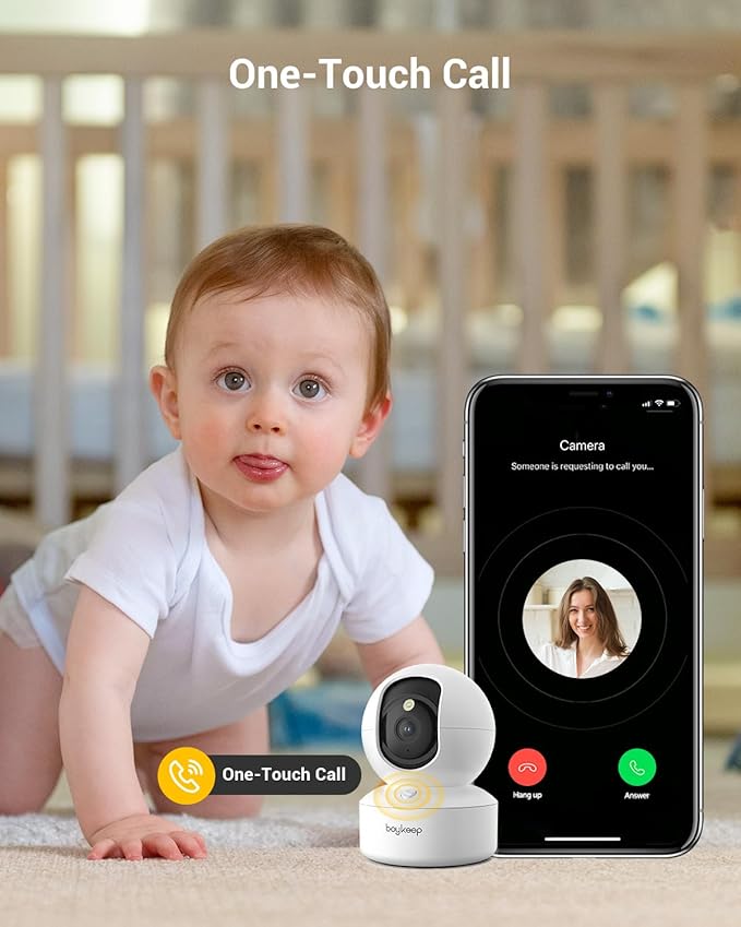 2K Pet Camera, Indoor Security Camera, 5G/2.4GHz WiFi Cameras for Baby Dog with Phone App, 360° Pan & Tilt, 2-Way Audio, Color Night Vision, New Version w/Cloud Storage (White-2 Pack)