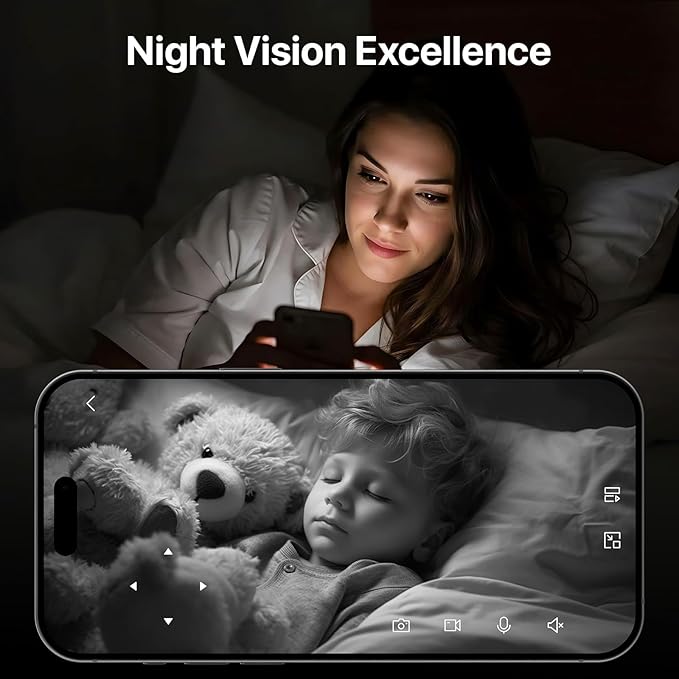 Tenda 2K Indoor Security Camera, WiFi6 Pet Camera for Home Security, 360°, 2-Way Audio, Motion Detection for Baby and Pet Monitor, Night Vision, Cloud & SD Card Storage, One-Touch Call (CP3-V3.0)