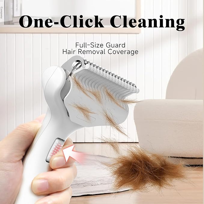 3-in-1 Pet Steam Brush Set for Dogs & Cats, Grooming Comb with Spray, Defur Tool, Water-Assisted Hair Removal, Spritz Brush, Multi-Purpose Kit, Undercoat Rake, Deshedding Brushes, Dematting Brush.