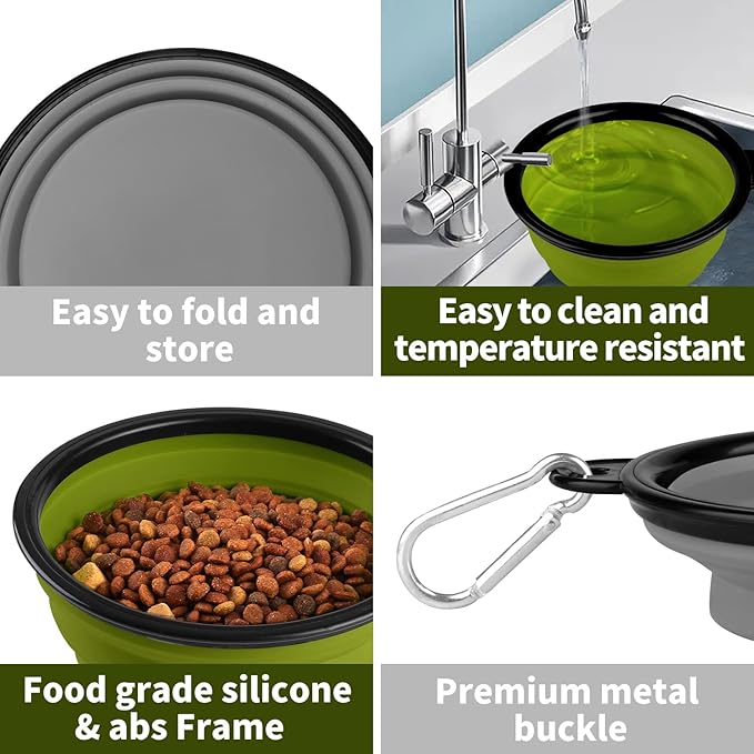 Collapsible Dog Bowl, Lightweight and Portable, Ideal for Hiking, Camping, and Outdoor Use