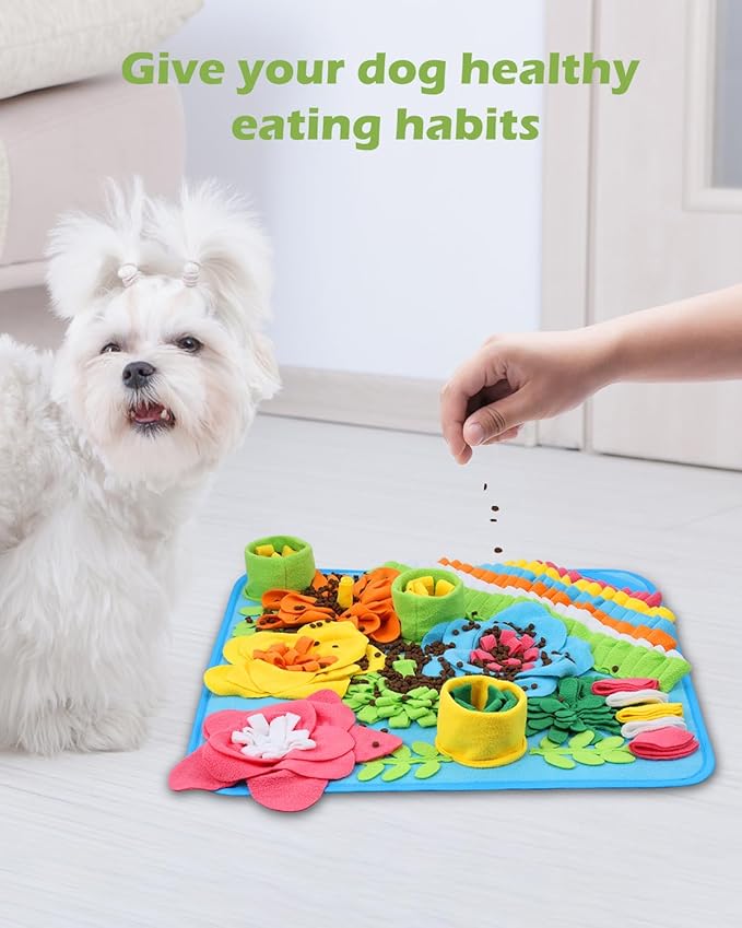 KeeKit Snuffle Mat for Dogs & Cats - Large Slow Feeder Mat for Small & Medium Breeds, Encourages Natural Foraging Skills, Durable Sniff Mat for Mental Stimulation & Stress Relief