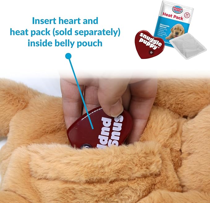 Original Snuggle Puppy Toys for Small Breeds - Heartbeat Puppy for Dogs - Pet Anxiety Relief and Calming Aid - Comfort Dog Toys for Behavioral Training