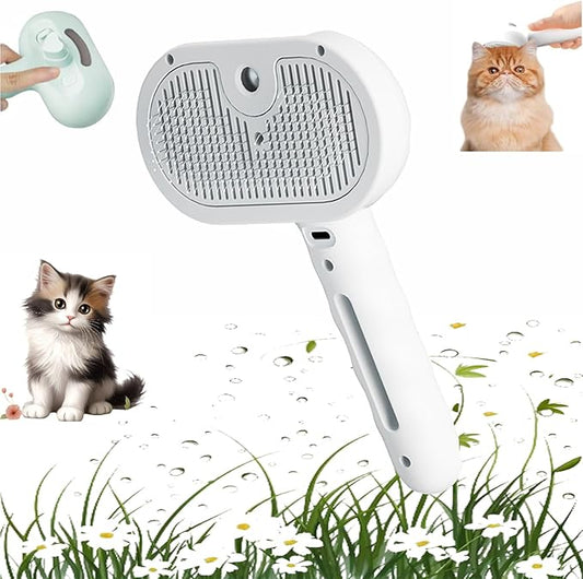 Glofur Pet Steam Brush, Pet Spray Brush for Cats, Spray Defur Comb with No-Rinse Shampoo for PetBathing, Dog Brush, SprayCat and DogBrush