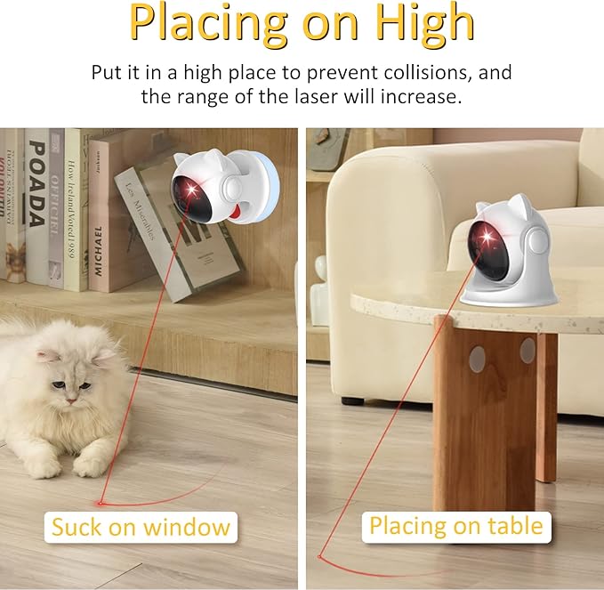 Automatic Cat Laser Toy Interactive Cat Toys for Indoor Cats/Kitty/Dogs,Laser Toys for Bored Indoor Adult Cats