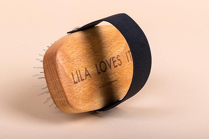 Long hair brush for dogs - with rounded metal tines, vegan, with beech wood from sustainable forestry, Made in Germany, BRUSH LONG HAIR by LILA LOVES IT