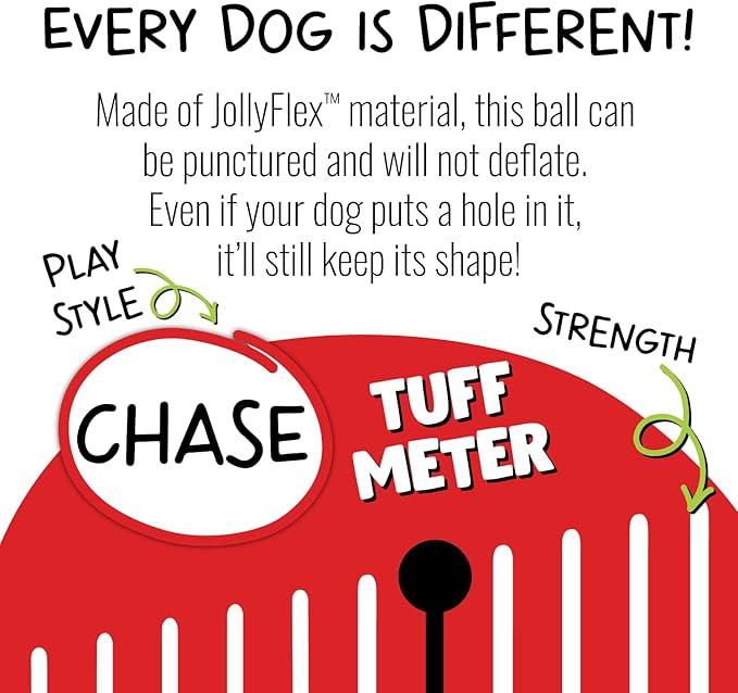 Jolly Pets Large Soccer Ball Floating-Bouncing Dog Toy, 8 inch Diameter, Orange