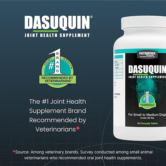 Nutramax Dasuquin for Small to Medium Dogs, Joint Health Supplement, Contains Glucosamine for Dogs, Plus Chondroitin, ASU and More, Supports Healthy Joints, Chewable Tablets, 150 Count