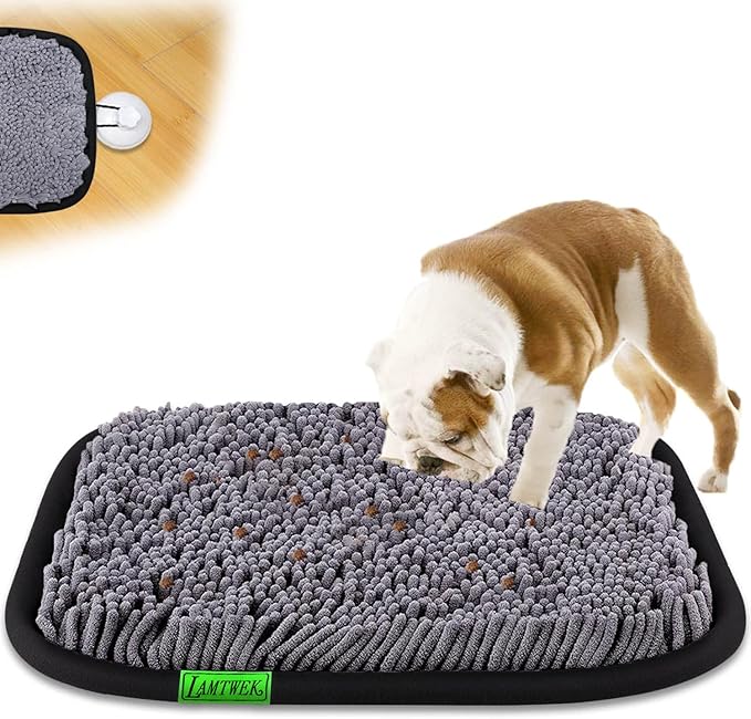 Snuffle Mat for Dogs, 17" x 21" Dog Snuffle Mat Interactive Feed Game for Boredom, Encourages Natural Foraging Skills and Stress Relief, Easy to Fill Machine Washable