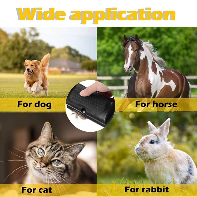 Deshedding Dog Brush, 2025 Upgraded Pet Hair Remover Comb for Shedding, Efficient Pet Hair Trimmer for Dogs, Cats, Rabbits and Horses, Ergonomic Pets Grooming Tool for Matted and Long Hair