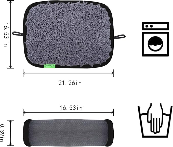 Snuffle Mat for Dogs, 17" x 21" Dog Snuffle Mat Interactive Feed Game for Boredom, Encourages Natural Foraging Skills and Stress Relief, Easy to Fill Machine Washable