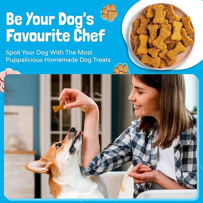 3-in-1 Dog Activity Kit - Homemade Dog Treats Kit, Puzzle Toy and Lick Mat for Dogs - Brain Stimulation, Enrichment, Calming, Slow Feeding - Healthy Treats and Busy Toys for Dogs and Puppies