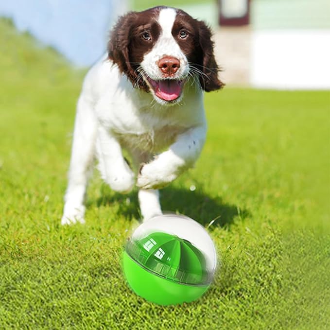 Dog Treat Ball, Dog Food Puzzle Slow Feeder Interactive Squeaky Mental Stimulation Toys, Dog& Cat Treat Dispenser Puzzle Toys Active Rolling Balls for Medium/Large Dog Breeds