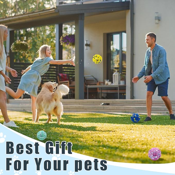 Dog Balls Tennis Ball Toys Dog Toy for Aggressive Chewers Indestructible Teething Chew Toys Water Toy Fetch Ball for Dogs (2 Pack)