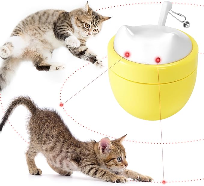 Cat Laser Toy Automatic Dual Laser Points Interactive Cat Enrichment Toys for Indoor Cats 3 Modes Lazer for Cats Birthday Gift