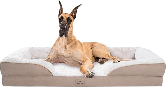 XXL Orthopedic Dog Bed - Washable Dog Sofa Beds for Giant Dogs, Supportive Foam Pet Couch Bed with Removable Washable Cover, Waterproof Lining and Nonskid Bottom
