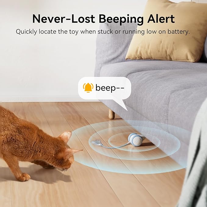 Cheerble Interactive Cat Toys for Indoor Cats, Automatic Moving Kitten Toys, Wicked Mouse Neo Cat Toy with Tail & Lights, Pet Cat Supplies, Rechargeable Cat Toys for Bored Indoor Adult Cats,Blue