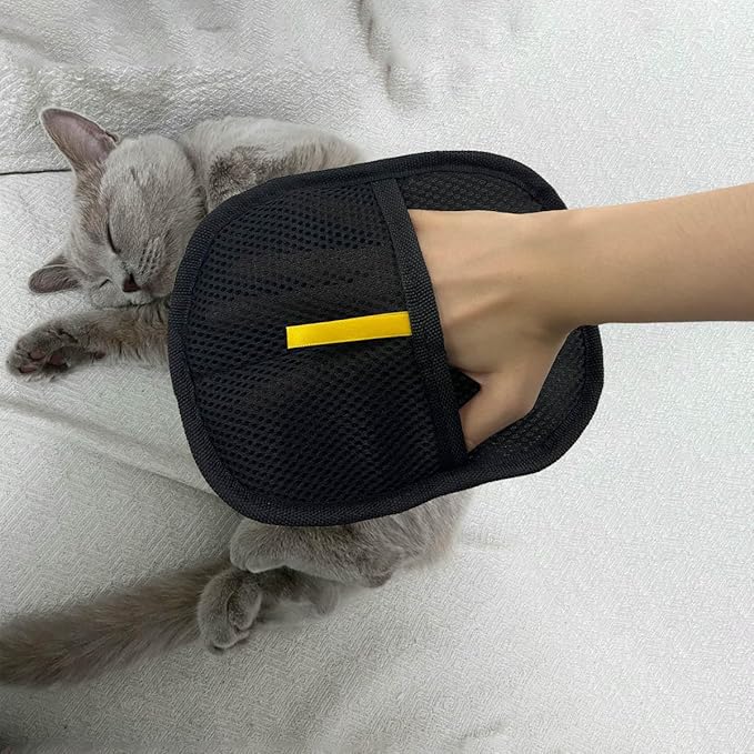 2Pcs Pet Hair Remover Gloves,Reusable Pet Grooming Hair Remover Electrostatic Gloves for Dogs, Cats & Horses Long and Short Hair Fur
