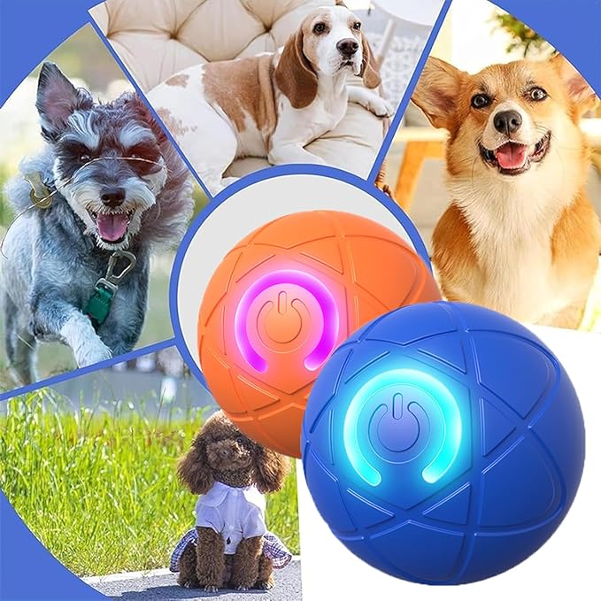2025 New Shaky Ball Toy for Dogs, Vibrating Dog Ball, Shaking Dog Balls, Suitable for All Dogs 2PCS (Blue+Orange)