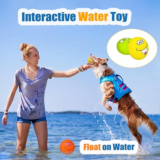Latex Dog Squeaky Toys Rubber Soft Dog Toys Chewing Squeaky Toy Fetch Play Balls Toy for Puppy Small Pets 6pcs for Mini, Small Breeds, 2.28"*2.28"*1.30"