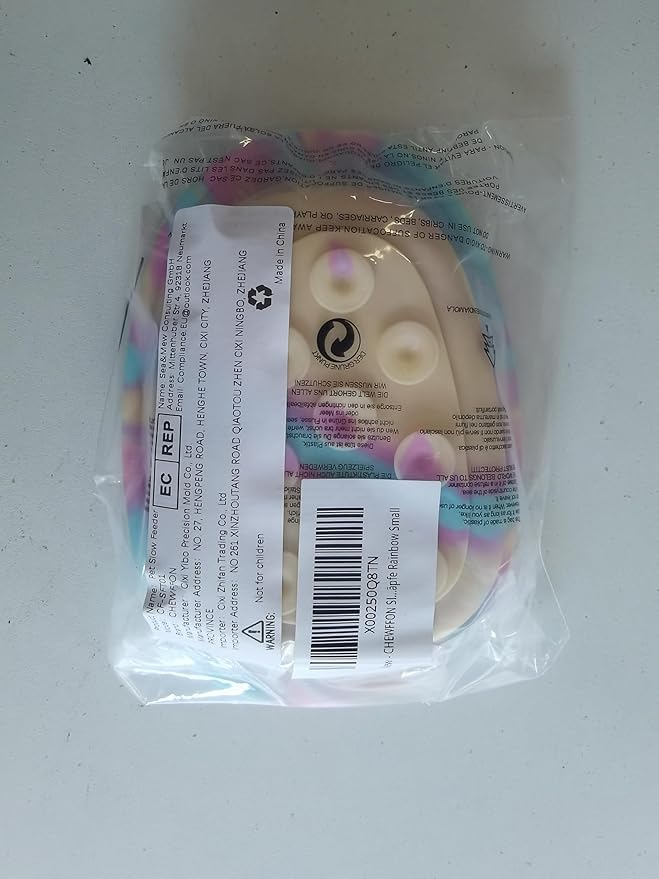 Interactive Dog&Cat Lick Mat Bowls, BPA-Free Silicone Dog Slow Feeder Bowl with Suction Cups, Non Slip Food Bowl for Dogs and Cats, Reduces Boredom and Anxiety, Dishwasher Safe, Rainbow Small