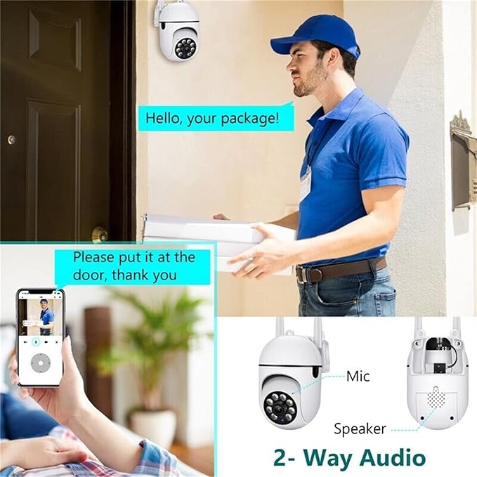 Security Cameras,2.4GHz & 5G WiFi Cameras Home Security,1080P Dome Surveillance Cameras 360° View,Waterproof Security Camera with Motion Detection,2-Way Audio (1PC) 178x102x69mm/7x4x2.7inch