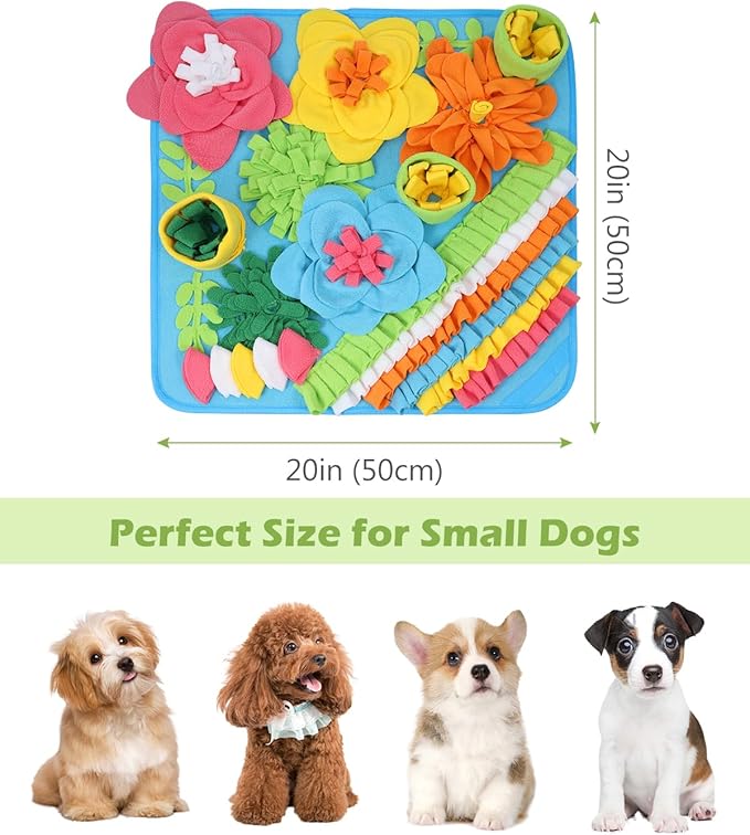 KeeKit Snuffle Mat for Dogs & Cats - Large Slow Feeder Mat for Small & Medium Breeds, Encourages Natural Foraging Skills, Durable Sniff Mat for Mental Stimulation & Stress Relief